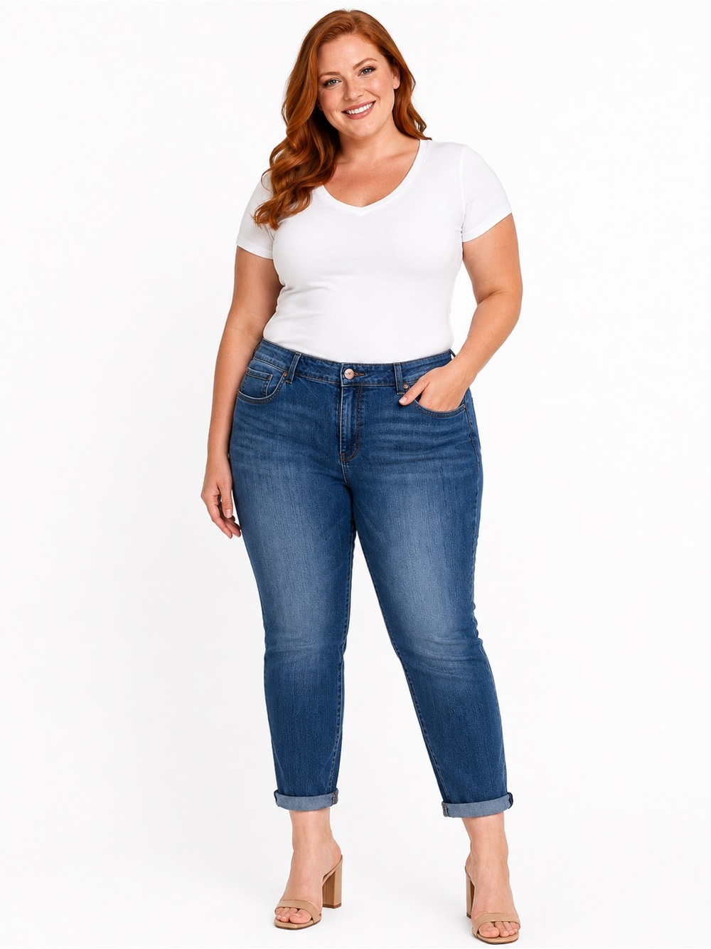 Jessica Simpson Medium Blue Slim Crop Skinny Jeans